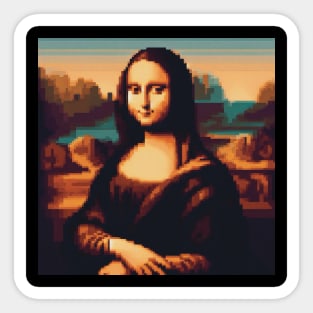 Pixelated Mona Lisa Sticker